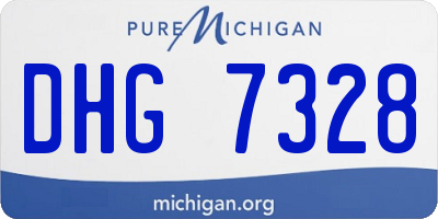 MI license plate DHG7328
