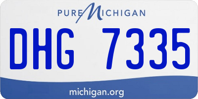 MI license plate DHG7335