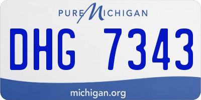 MI license plate DHG7343