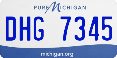 MI license plate DHG7345