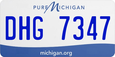 MI license plate DHG7347