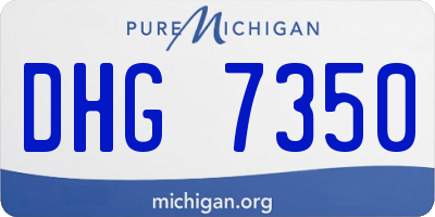MI license plate DHG7350