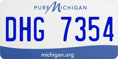 MI license plate DHG7354