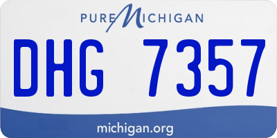 MI license plate DHG7357