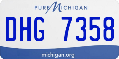 MI license plate DHG7358