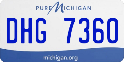 MI license plate DHG7360