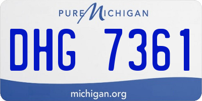 MI license plate DHG7361