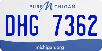 MI license plate DHG7362