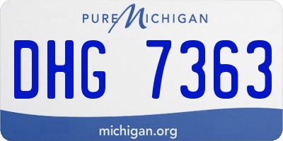 MI license plate DHG7363
