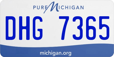 MI license plate DHG7365