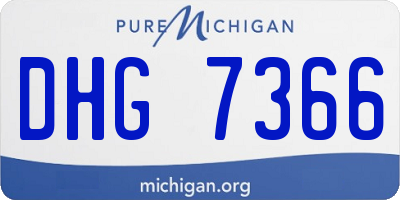 MI license plate DHG7366