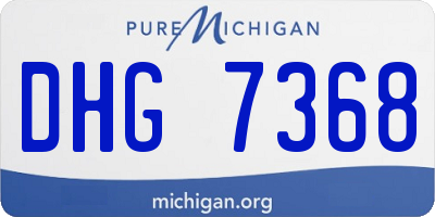MI license plate DHG7368