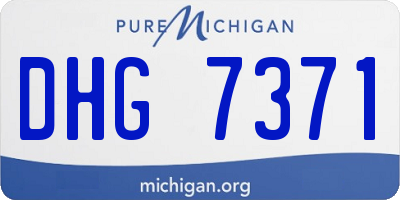 MI license plate DHG7371