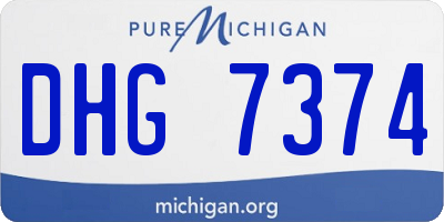 MI license plate DHG7374