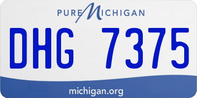 MI license plate DHG7375
