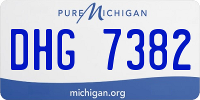 MI license plate DHG7382