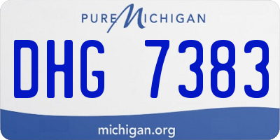MI license plate DHG7383