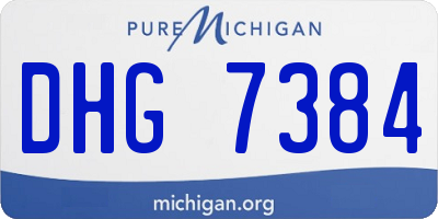 MI license plate DHG7384