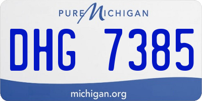 MI license plate DHG7385
