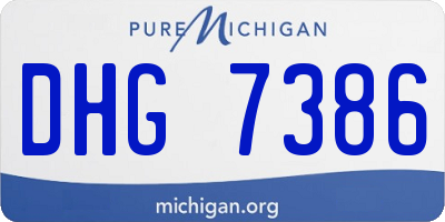 MI license plate DHG7386