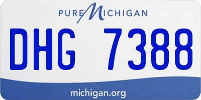 MI license plate DHG7388