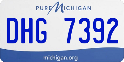 MI license plate DHG7392