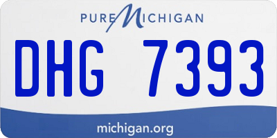 MI license plate DHG7393