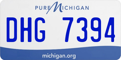MI license plate DHG7394