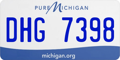MI license plate DHG7398