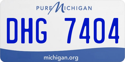 MI license plate DHG7404