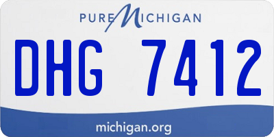 MI license plate DHG7412