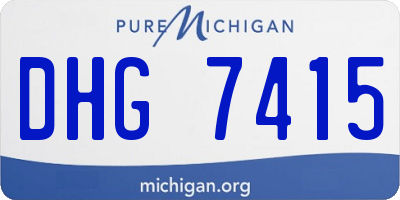 MI license plate DHG7415