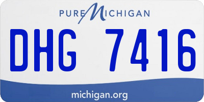 MI license plate DHG7416