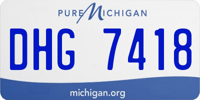 MI license plate DHG7418
