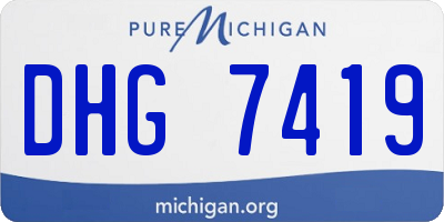 MI license plate DHG7419