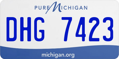 MI license plate DHG7423