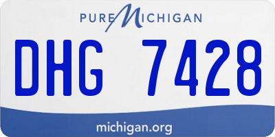 MI license plate DHG7428