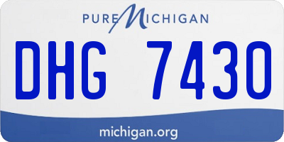MI license plate DHG7430