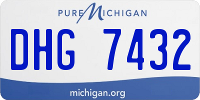 MI license plate DHG7432
