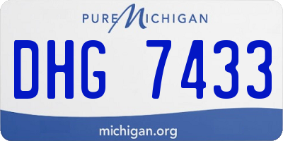 MI license plate DHG7433