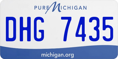 MI license plate DHG7435