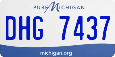 MI license plate DHG7437