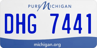 MI license plate DHG7441