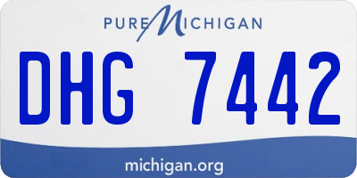 MI license plate DHG7442