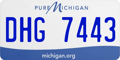 MI license plate DHG7443