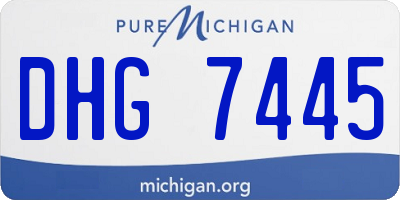 MI license plate DHG7445