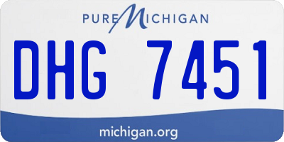 MI license plate DHG7451