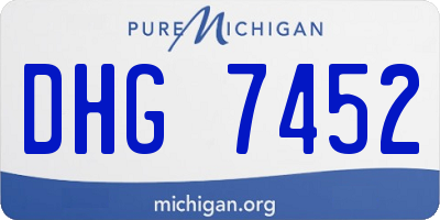 MI license plate DHG7452
