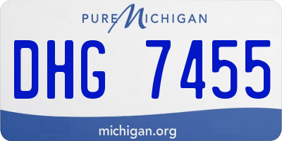 MI license plate DHG7455