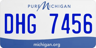 MI license plate DHG7456